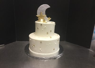 Christine's Cakes & Pastries - 2 Tier-Buttercream Cake (with moon _ star accent)
