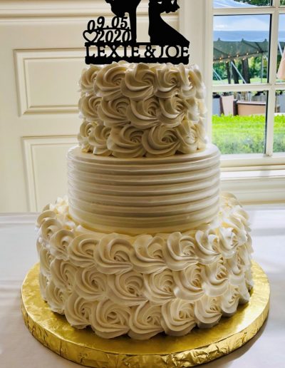 Christine's Cakes & Pastries - 3 Tier-Buttercream hand piped rosette detail