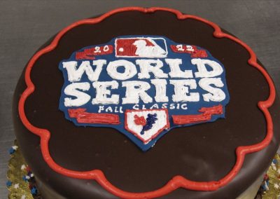 Christine's Cakes & Pastries - Poured Chocolate with World Series