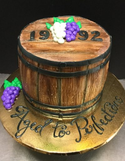 Christine's Cakes & Pastries - Sculpted Packaged Wine Barrel