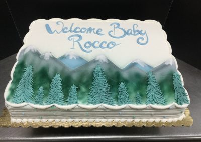 Christine's Cakes & Pastries - Welcome Baby (Mountain Scene)