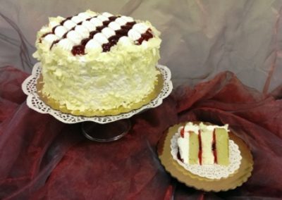Christine's Cakes & Pastries - Yellow Cake _ Cheesecake with Strawberry Fruit
