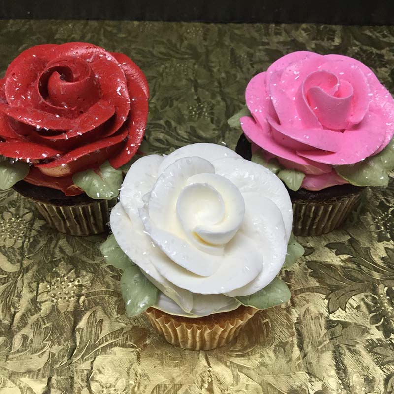 Large Buttercream Rose Cupcake