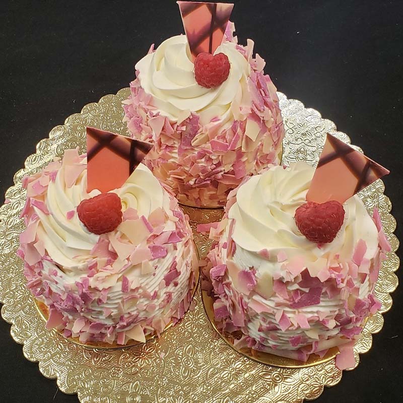 Mini Lady Chambord Cakes