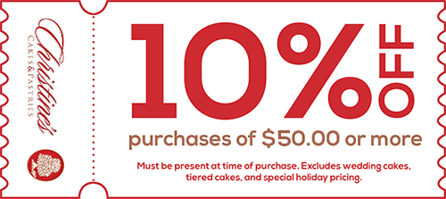 Christine's Cakes & Pastries - 10% Off Coupon