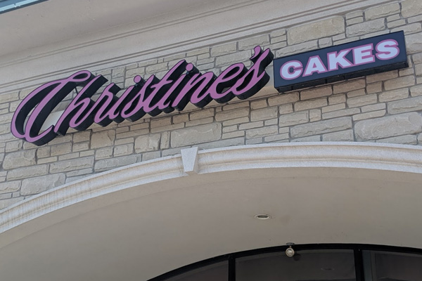 Christine's Cakes & Pastries - Storefront Sign